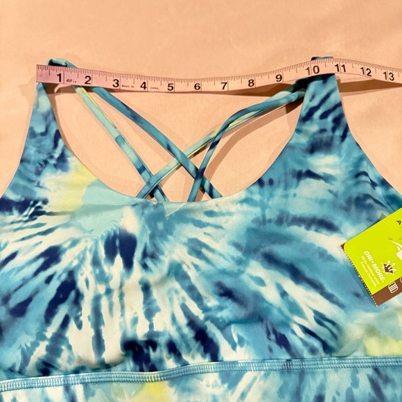 Athletic Works Sports Bra DRI-MORE TECH Blue and White Tie-Dye Women Sz XL, D34 - Picture 2 of 13